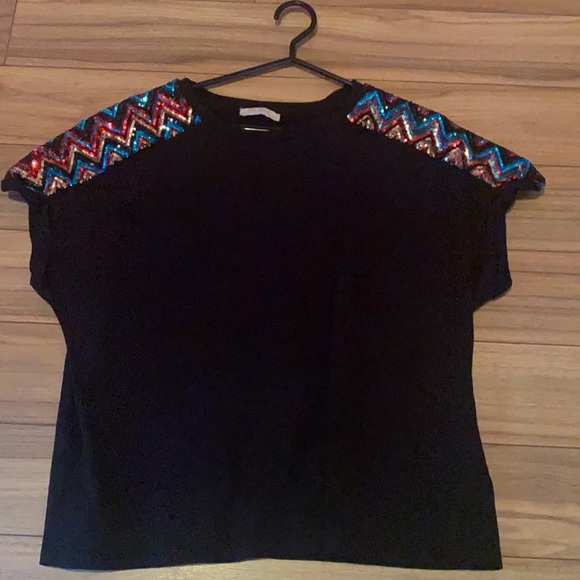Selling a Zara sequin  t shirt - Picture 1 of 1